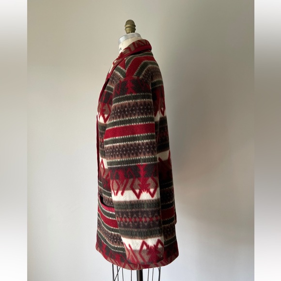 90’s southwestern fleece jacket / size 16 - Picture 6 of 10